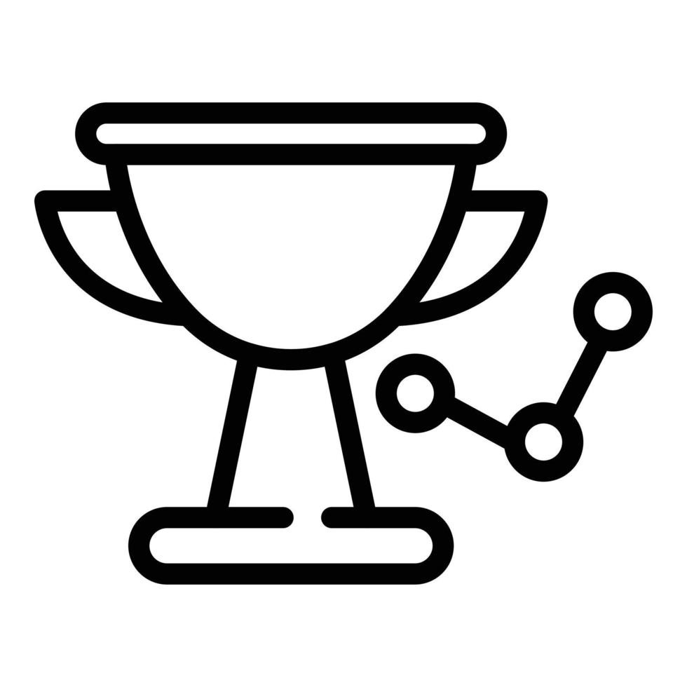 icono de carrera de trofeo, estilo de contorno vector