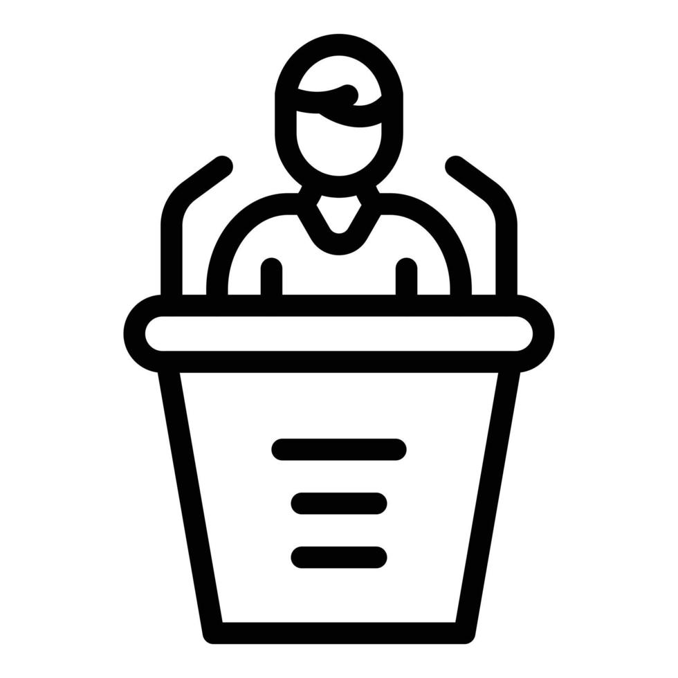 Campaign speaker icon, outline style vector