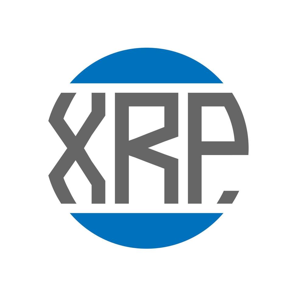XRP letter logo design on white background. XRP creative initials circle logo concept. XRP letter design. vector