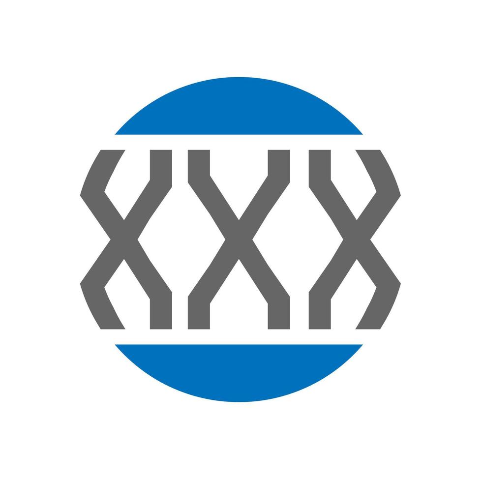 diseño de logotipo de letra xxx sobre fondo blanco. xxx concepto de logotipo de círculo de iniciales creativas. diseño de letras xxx. vector
