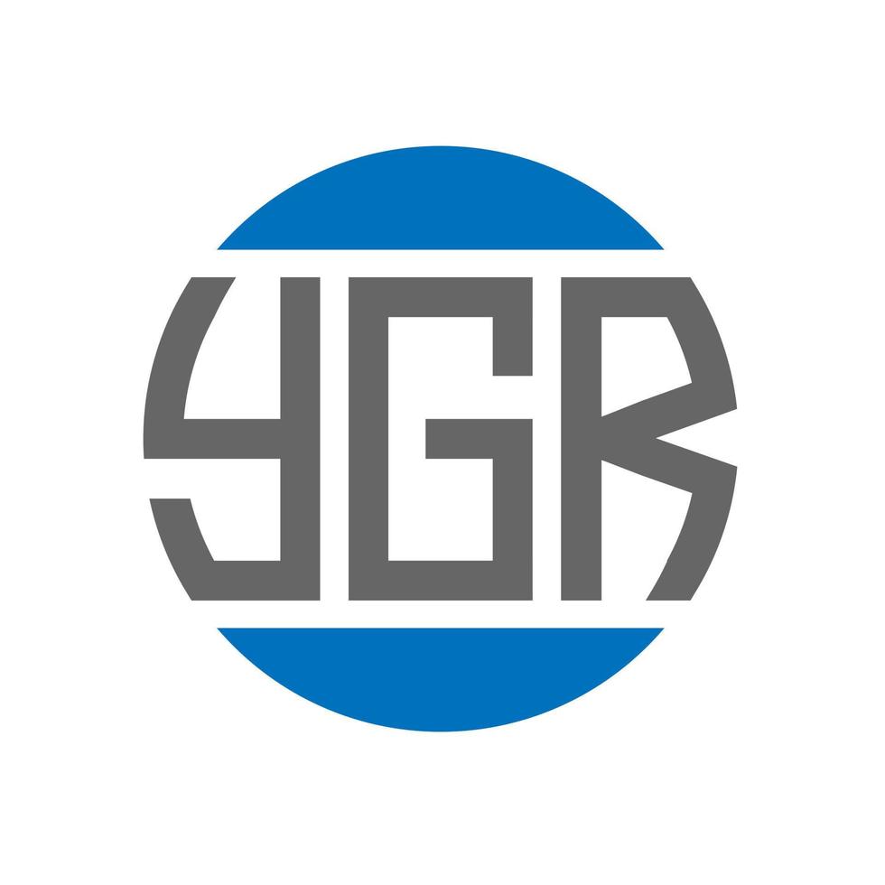 diseño de logotipo de letra ygr sobre fondo blanco. concepto de logotipo de círculo de iniciales creativas de ygr. diseño de letras ygr. vector