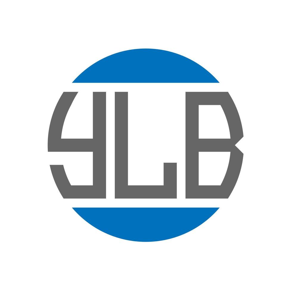 diseño de logotipo de letra ylb sobre fondo blanco. concepto de logotipo de círculo de iniciales creativas de ylb. diseño de letras ylb. vector