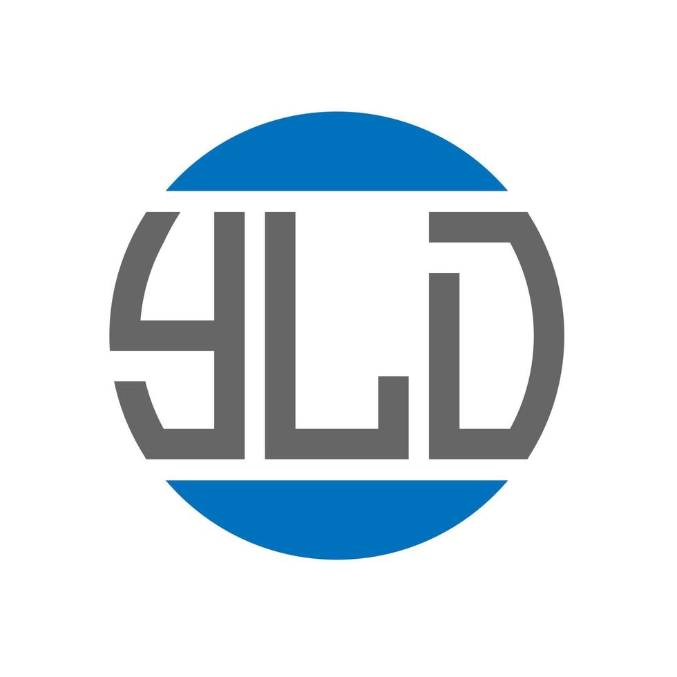 diseño de logotipo de letra yld sobre fondo blanco. concepto de logotipo de círculo de iniciales creativas de yld. diseño de letras yld. vector