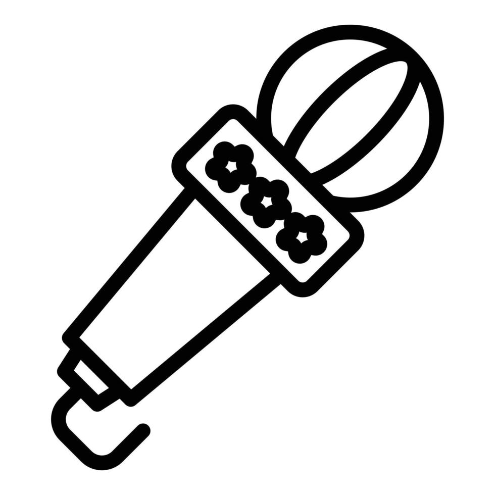 Democracy microphone icon, outline style vector