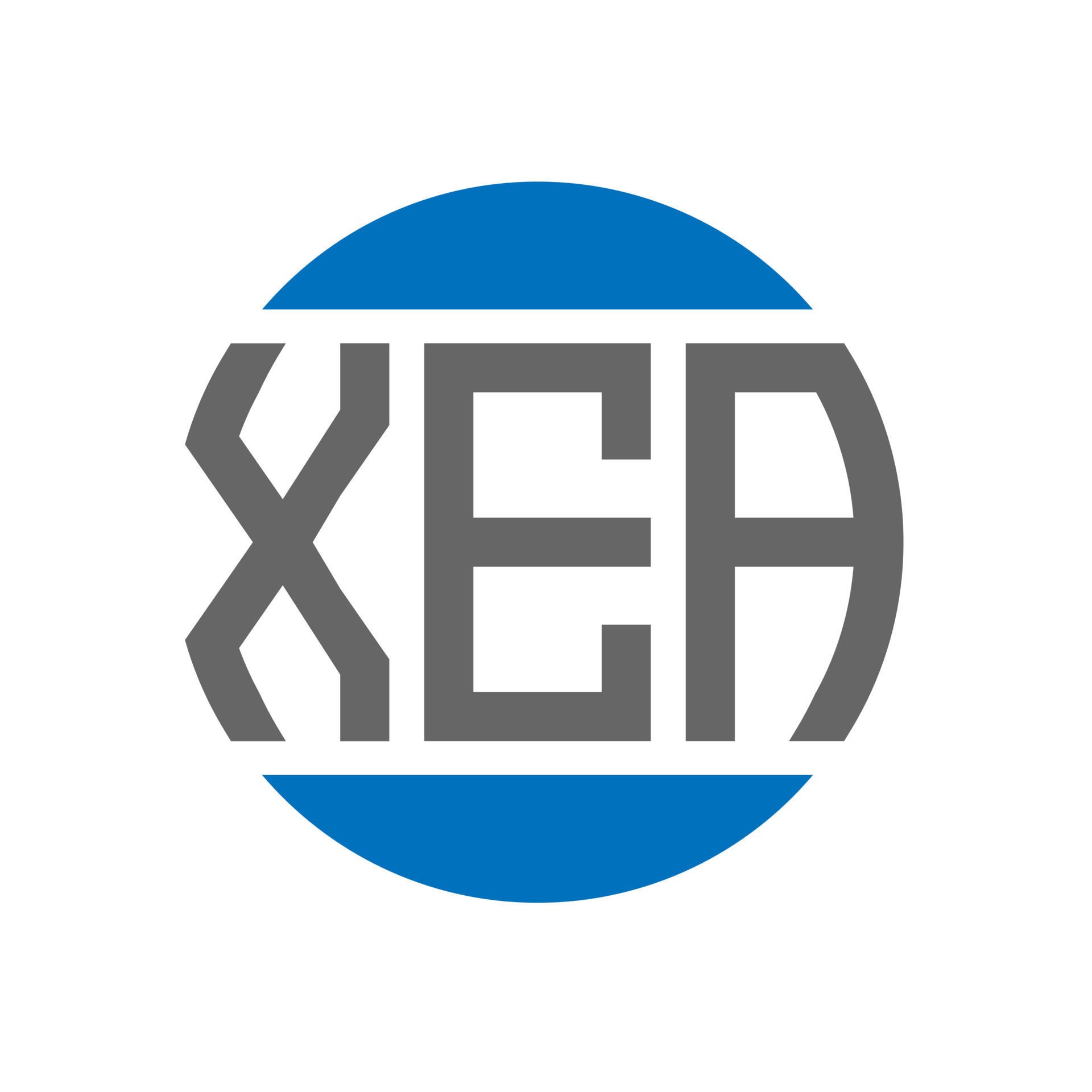 XEA letter logo design on white background. XEA creative initials