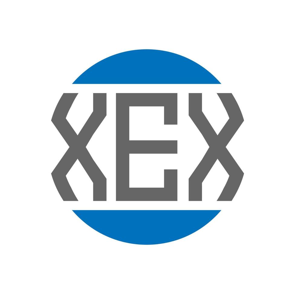 XEX letter logo design on white background. XEX creative initials circle logo concept. XEX letter design. vector
