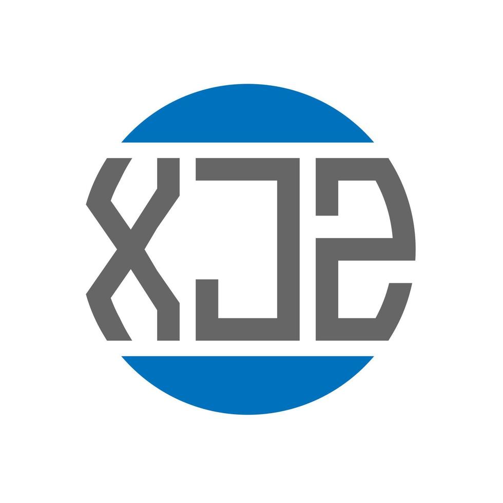 XJZ letter logo design on white background. XJZ creative initials circle logo concept. XJZ letter design. vector