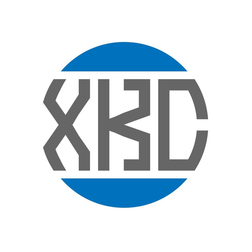 diseño de logotipo de letra xkc sobre fondo blanco. concepto de logotipo de círculo de iniciales creativas xkc. diseño de letras xkc. vector