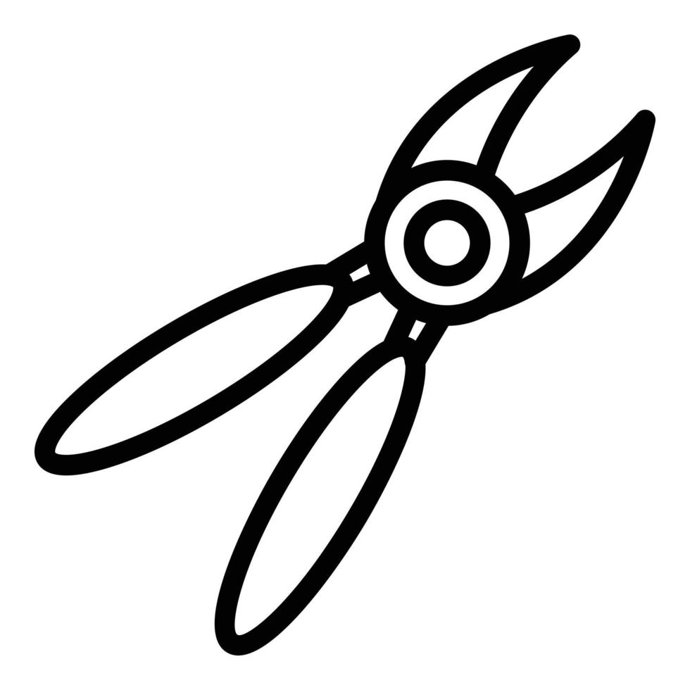 Secateurs icon, outline style vector