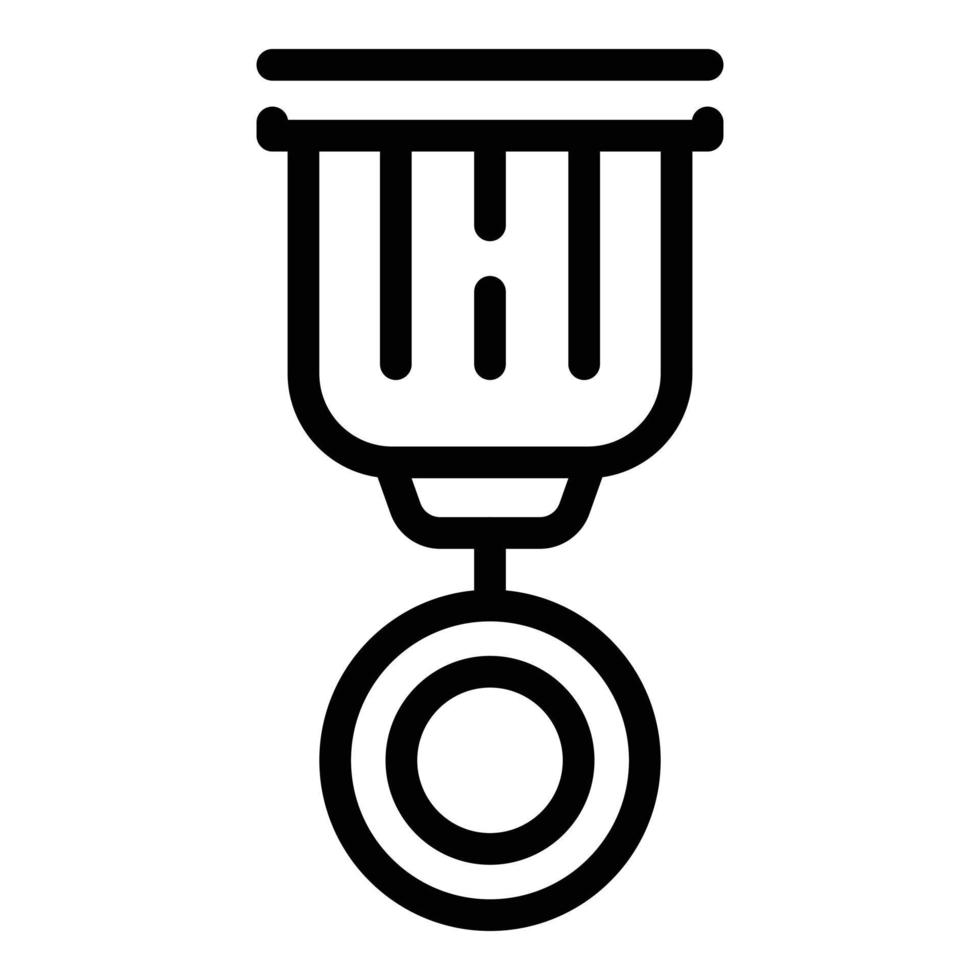 Reward badge icon, outline style vector