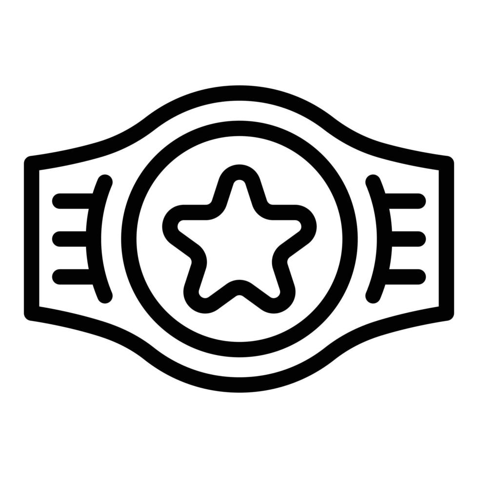 Award belt icon, outline style vector