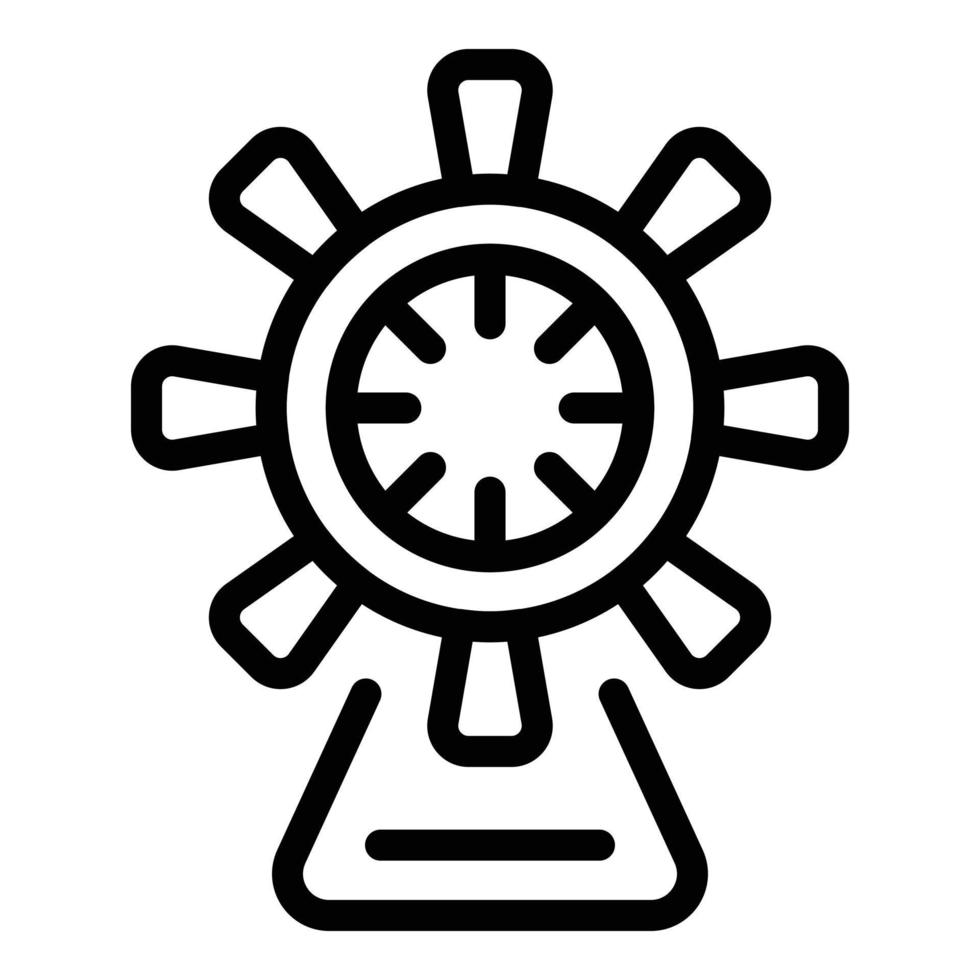 Career steering wheel icon, outline style vector