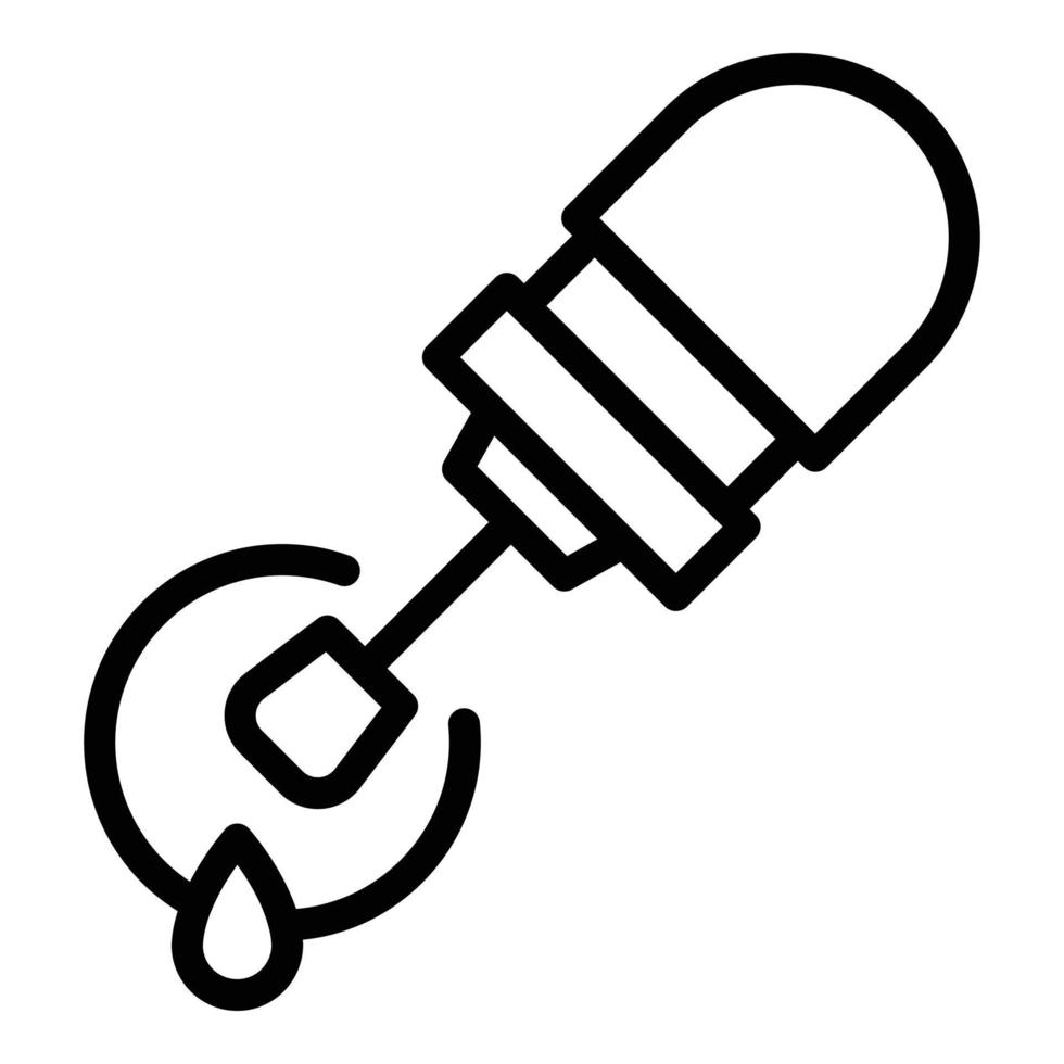 Nail polish icon, outline style vector