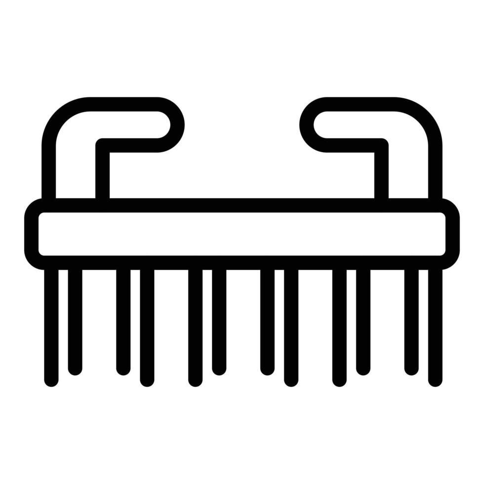 Nail brush icon, outline style vector