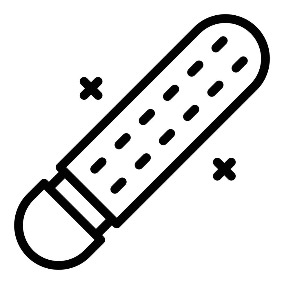 Manicure file icon, outline style vector