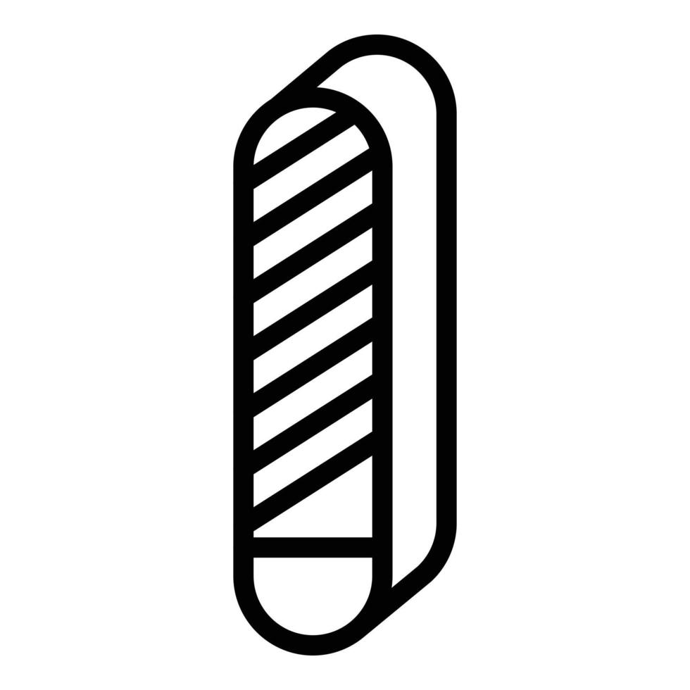 icono de búfer de manicura, estilo de esquema vector