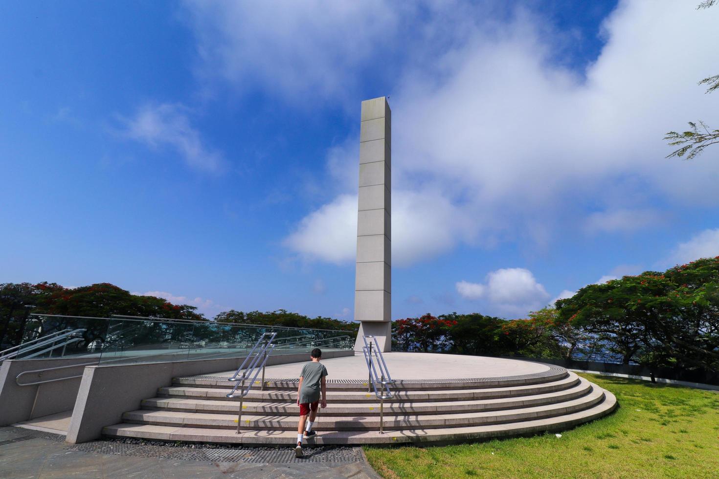 Rio de Janeiro, RJ, Brazil - 10th of December 2022 - The obelisk at the Holocaust Memorial, opened on 7th December 2022 at Pasmado Belvedere, Botafogo district. photo