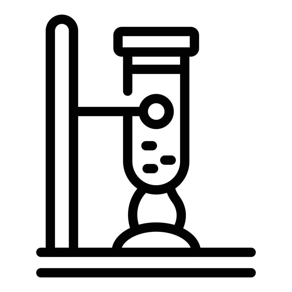 Scientist boiling test tube icon, outline style vector