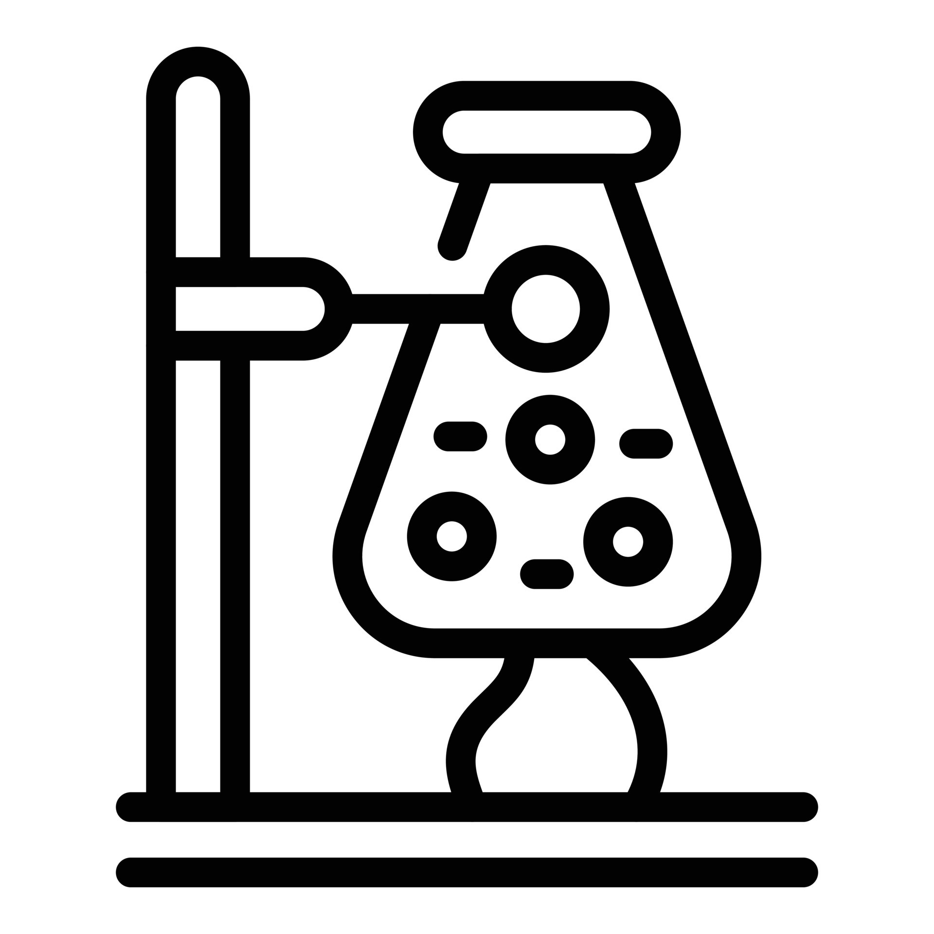 Boiling flask icon, outline style 15902831 Vector Art at Vecteezy