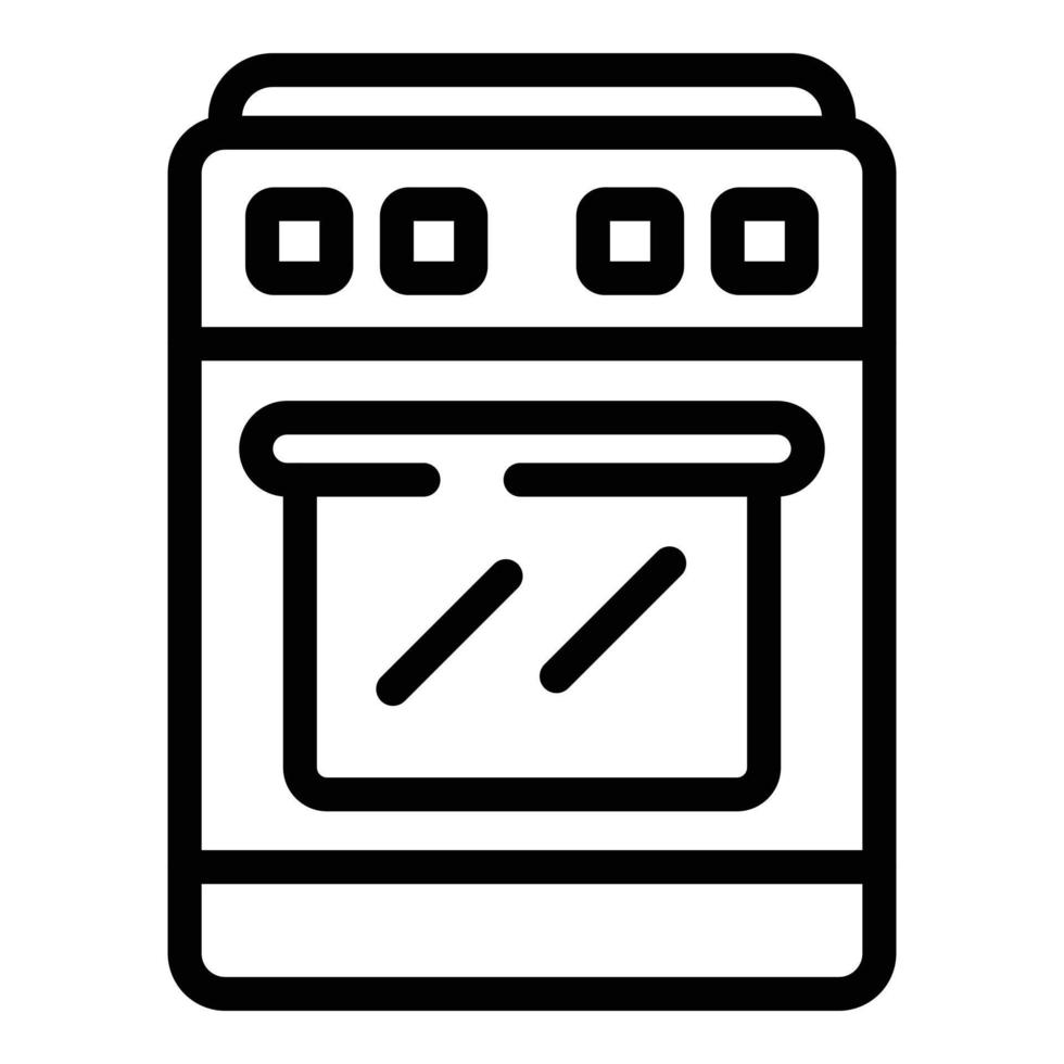 Gas stove icon, outline style vector