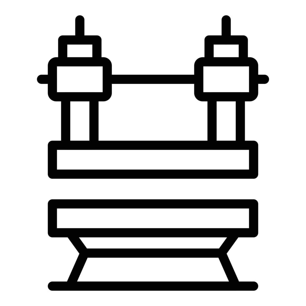 Machine press power icon, outline style vector