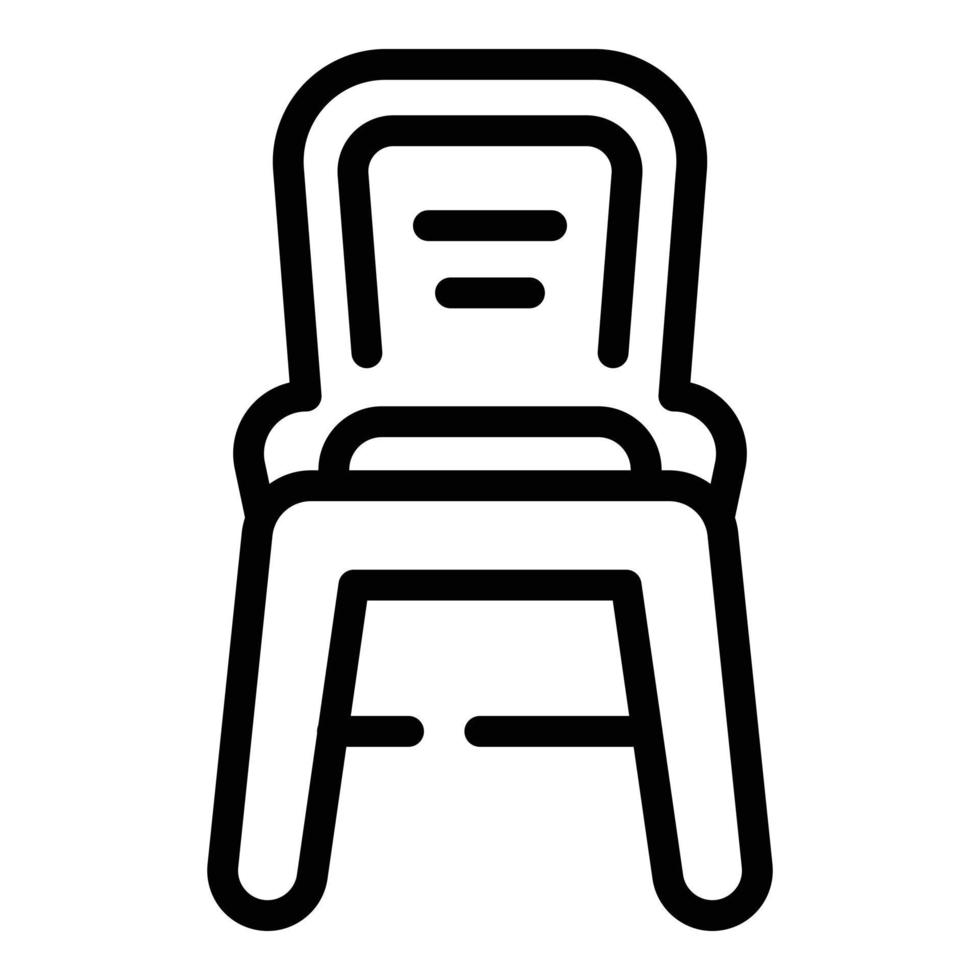 Kitchen chair icon, outline style vector