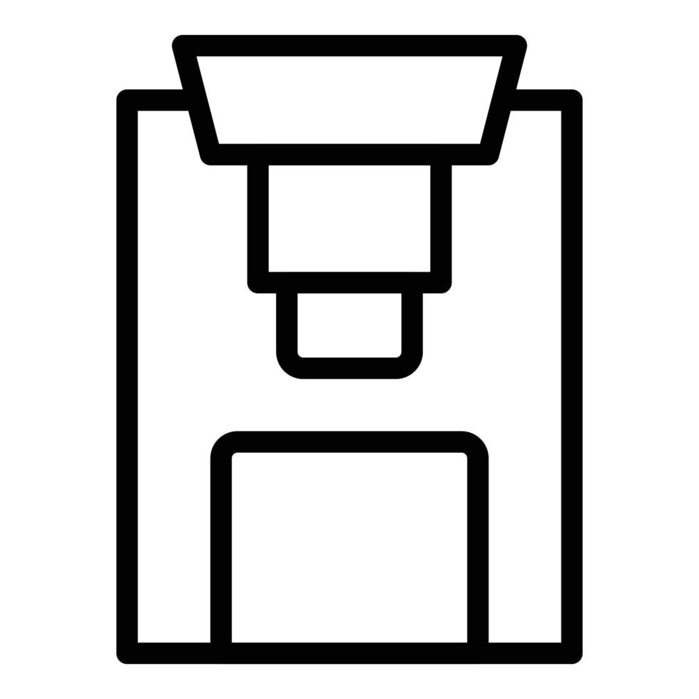 Steel press machine icon, outline style vector