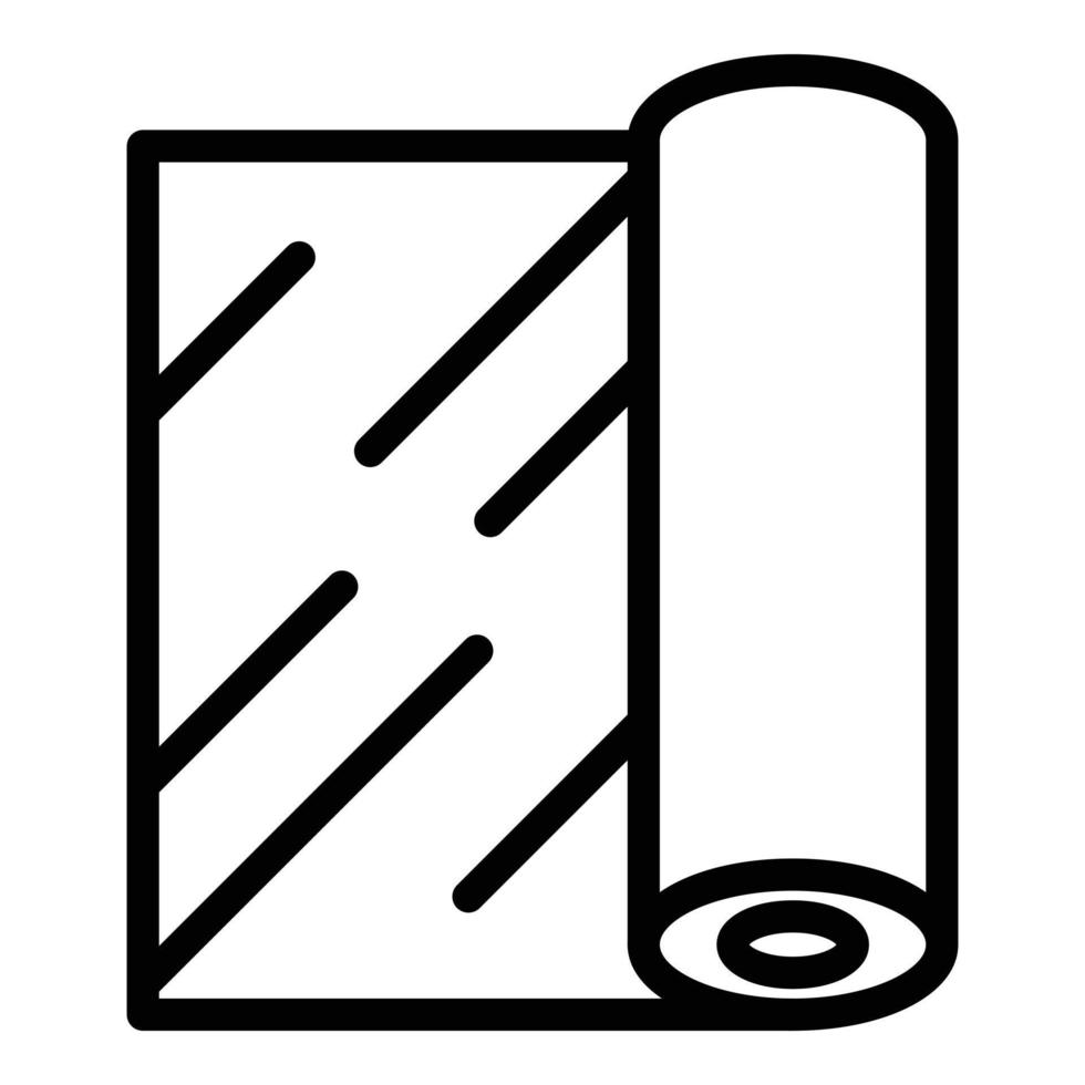 Plywood roll icon, outline style vector