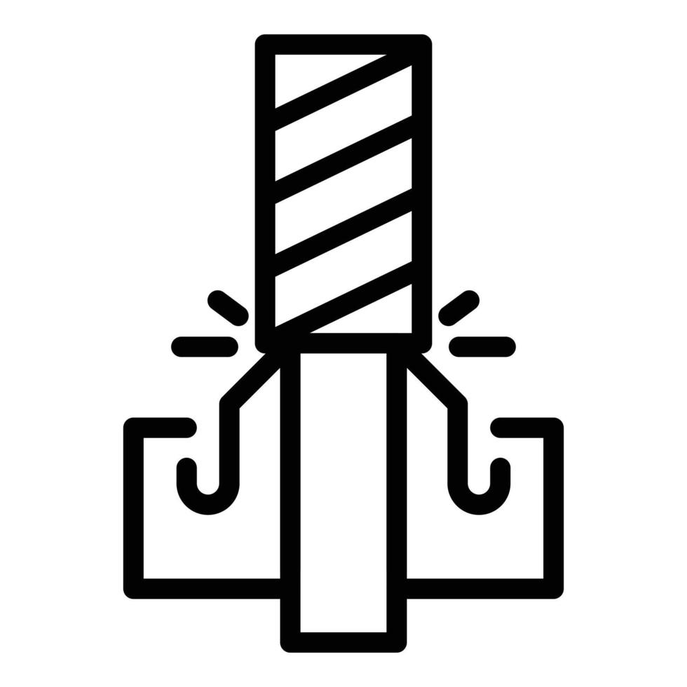 Plywood instrument icon, outline style vector