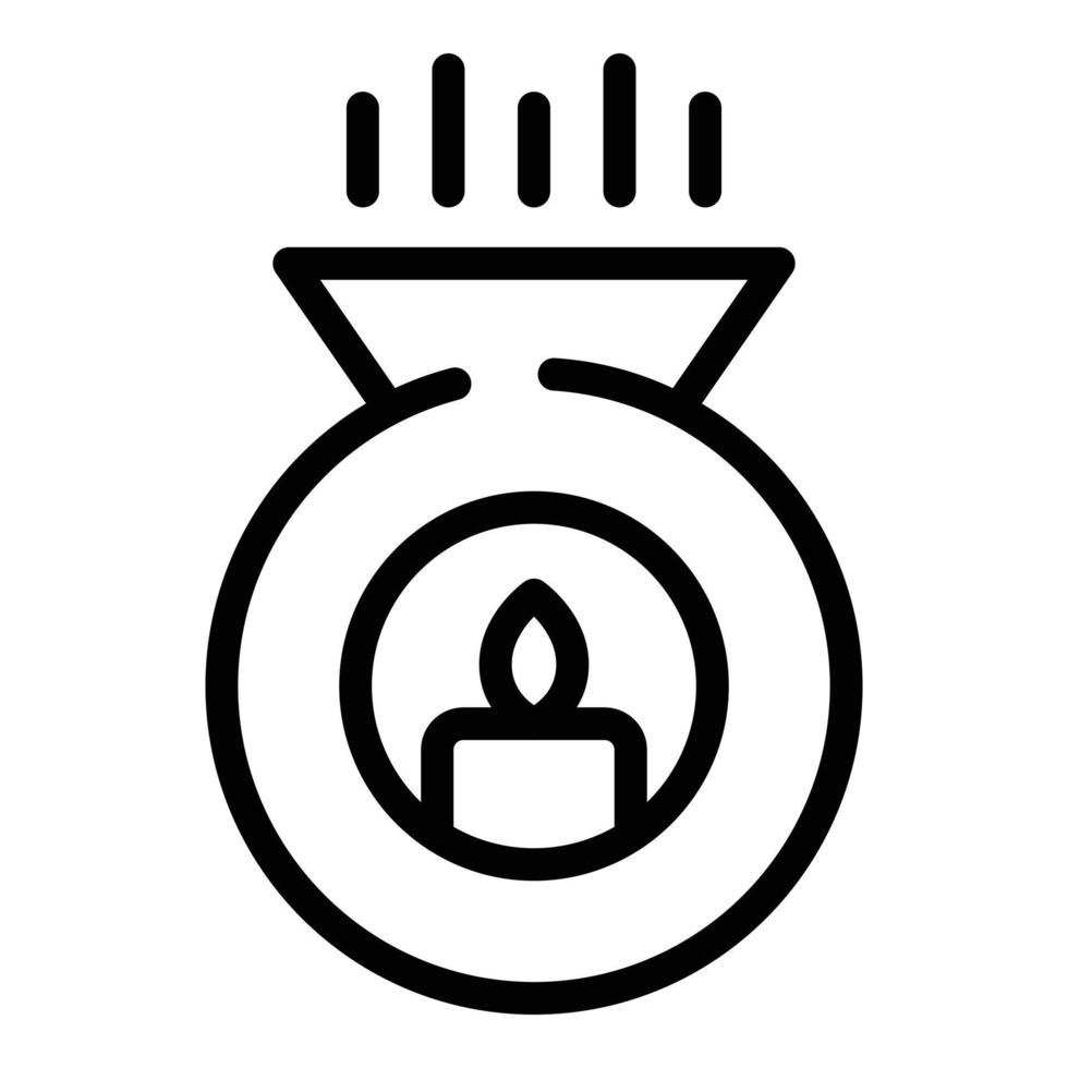 Energy healing icon, outline style vector