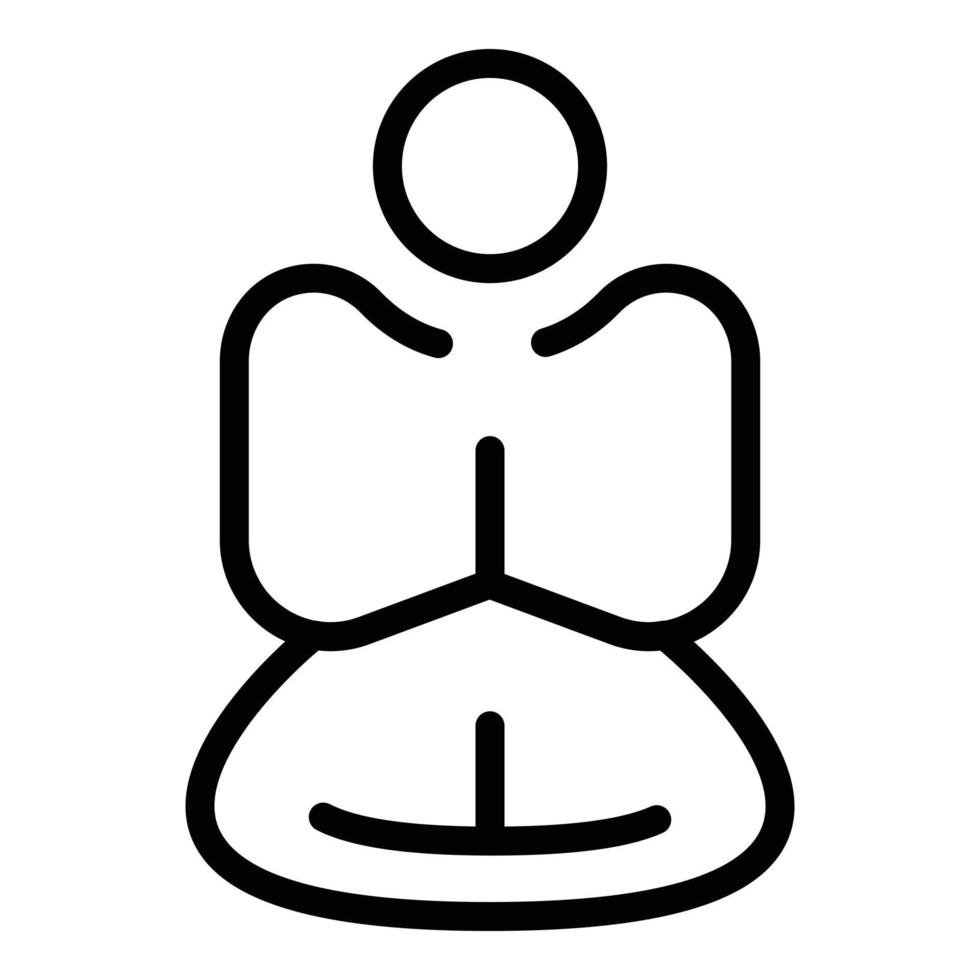Balance meditation icon, outline style vector