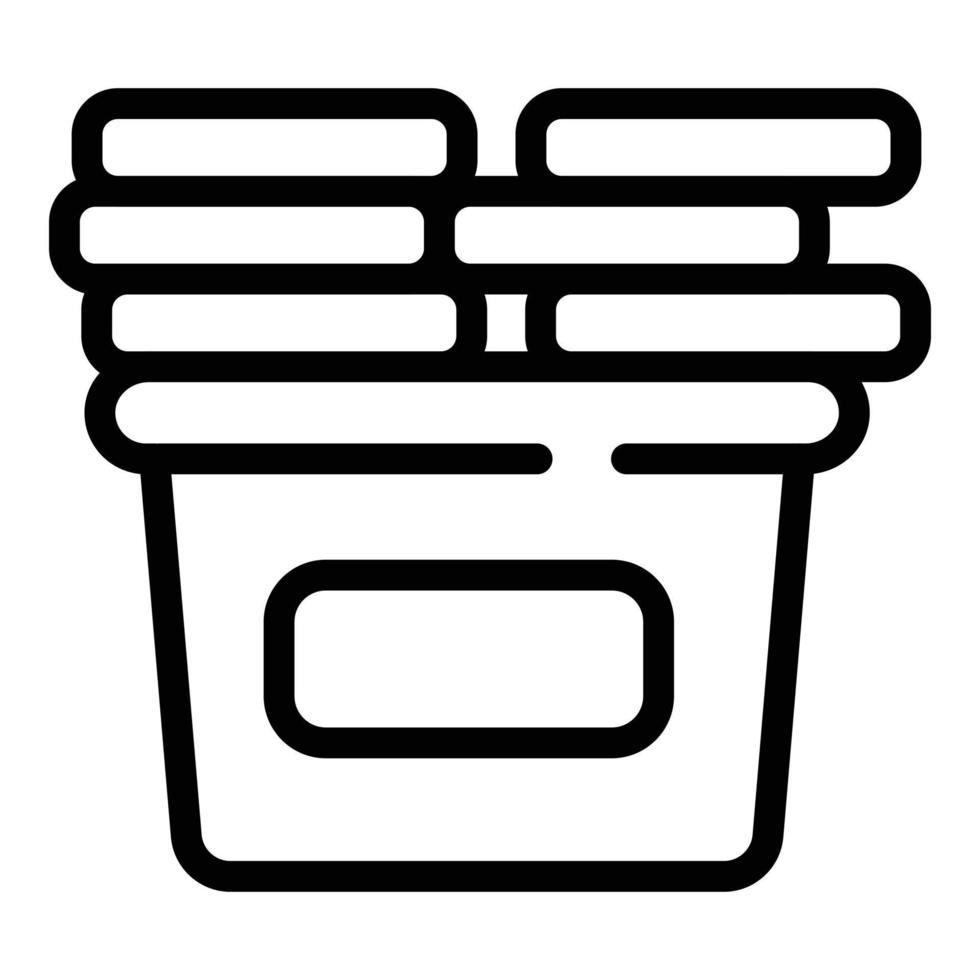 Raise clothes donation icon, outline style vector