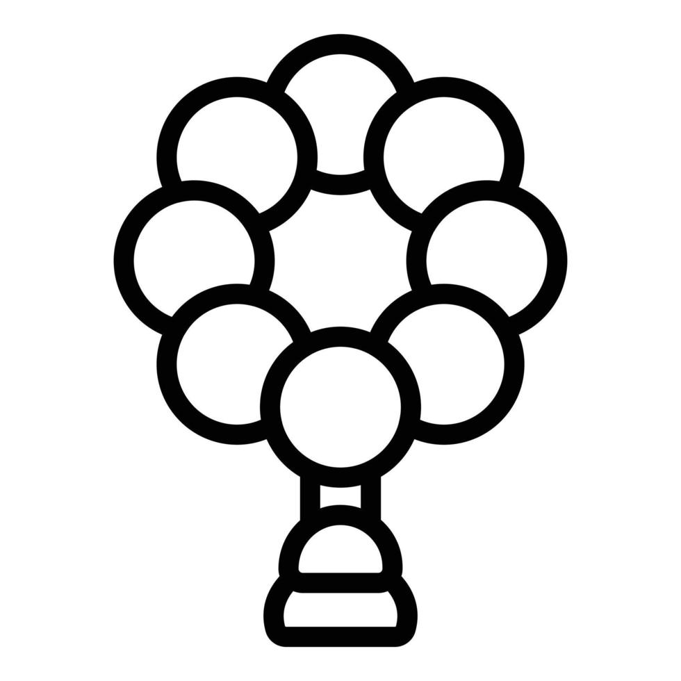 icono de herramienta de meditación, estilo de contorno vector