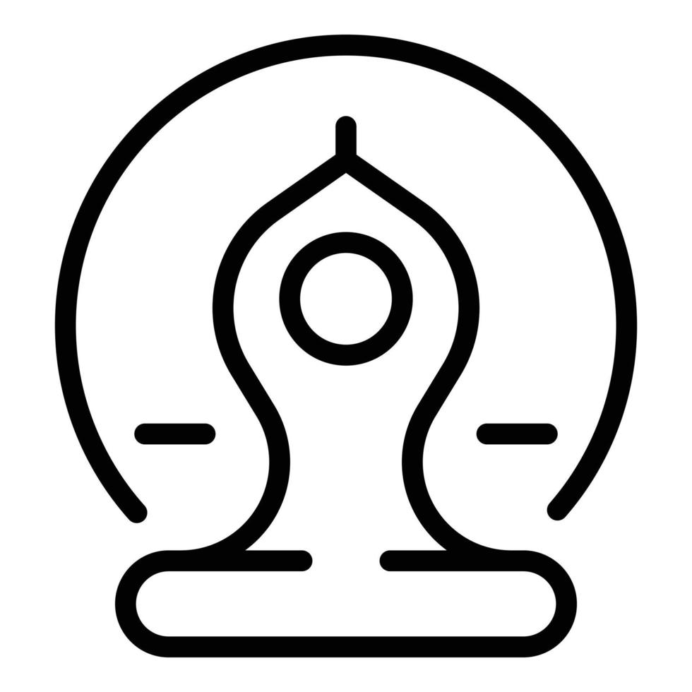 Buddhist practice icon, outline style vector