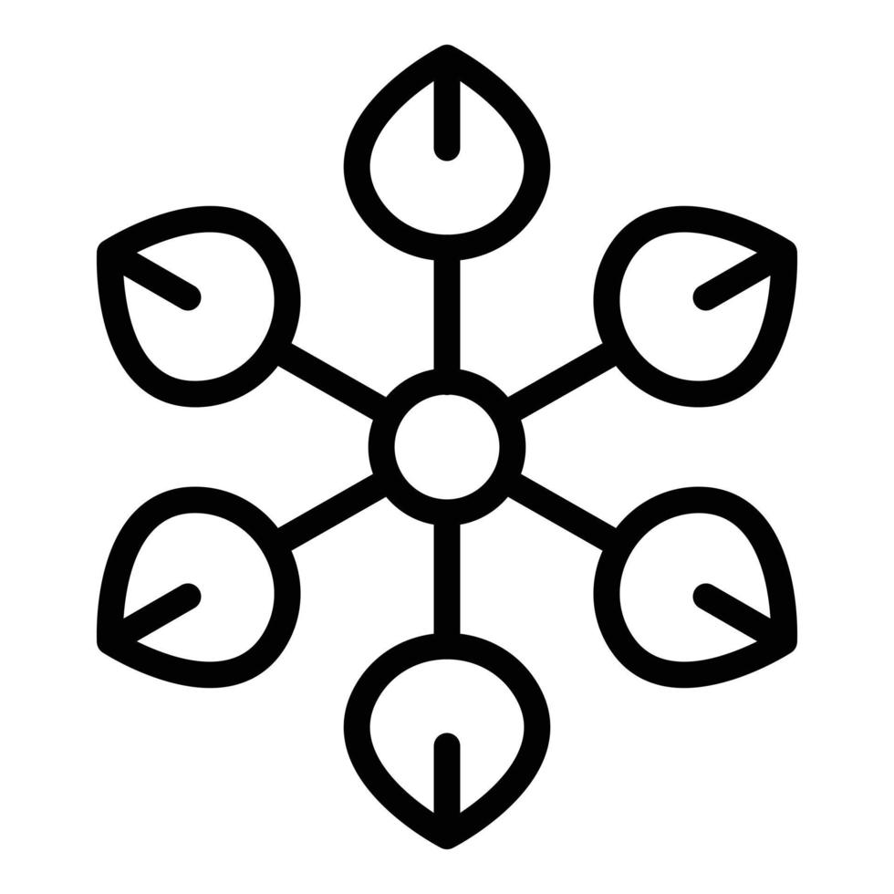 icono de poder espiritual, estilo de contorno vector