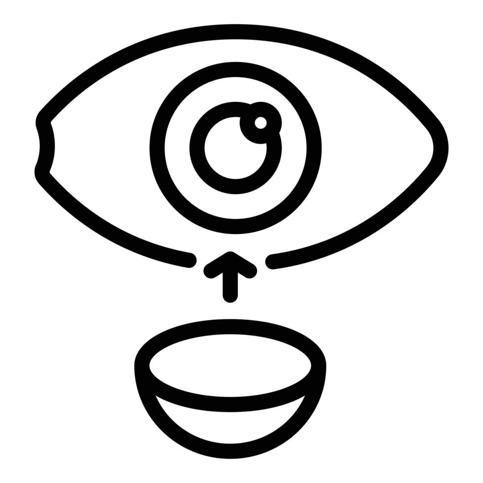 Optometry medical icon, outline style vector