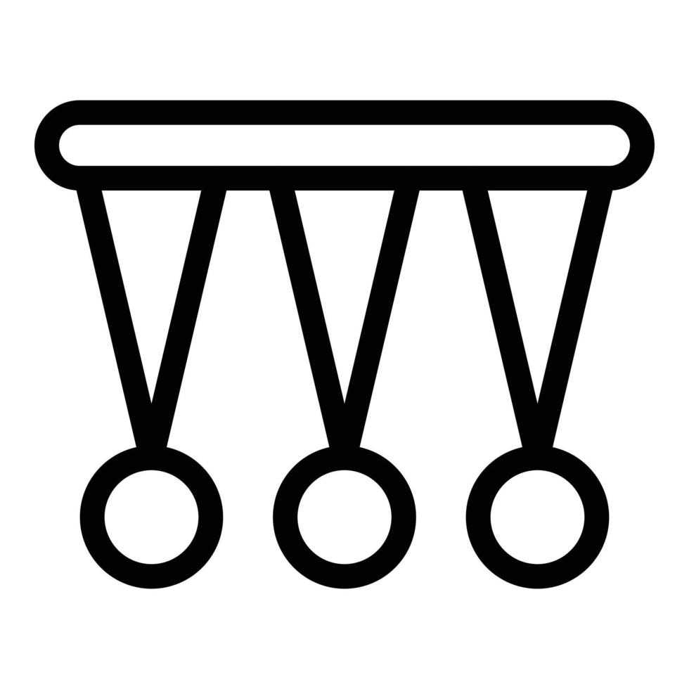 Perpetual motion pendule icon, outline style vector