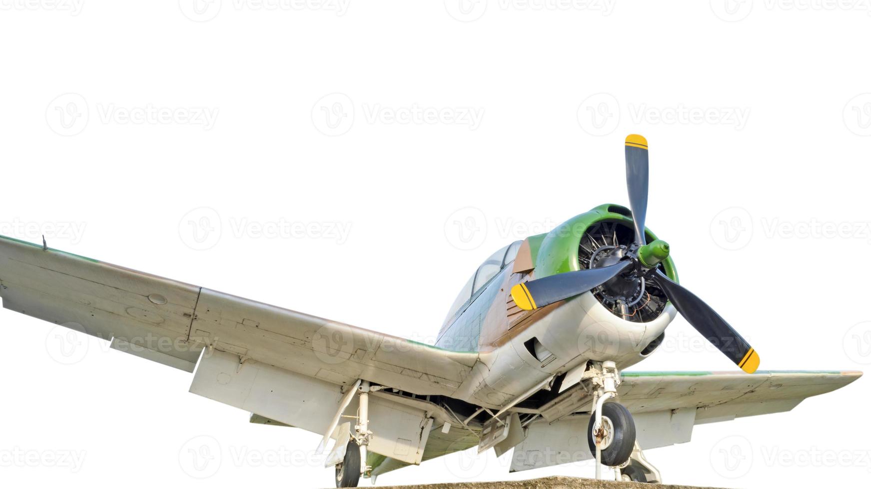 aviones de combate en la Segunda Guerra Mundial aislados en blanco foto