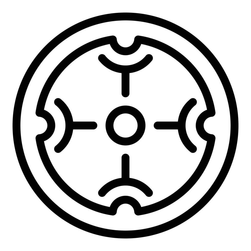 Scope focus icon, outline style vector