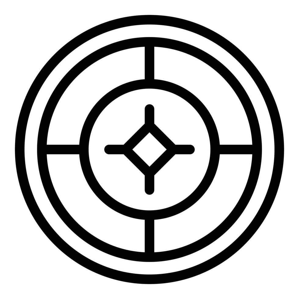Reticle computer icon, outline style vector