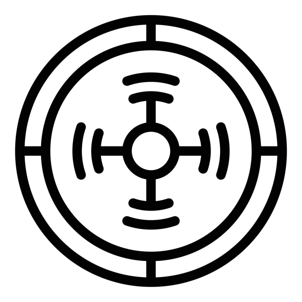 Scope icon, outline style vector