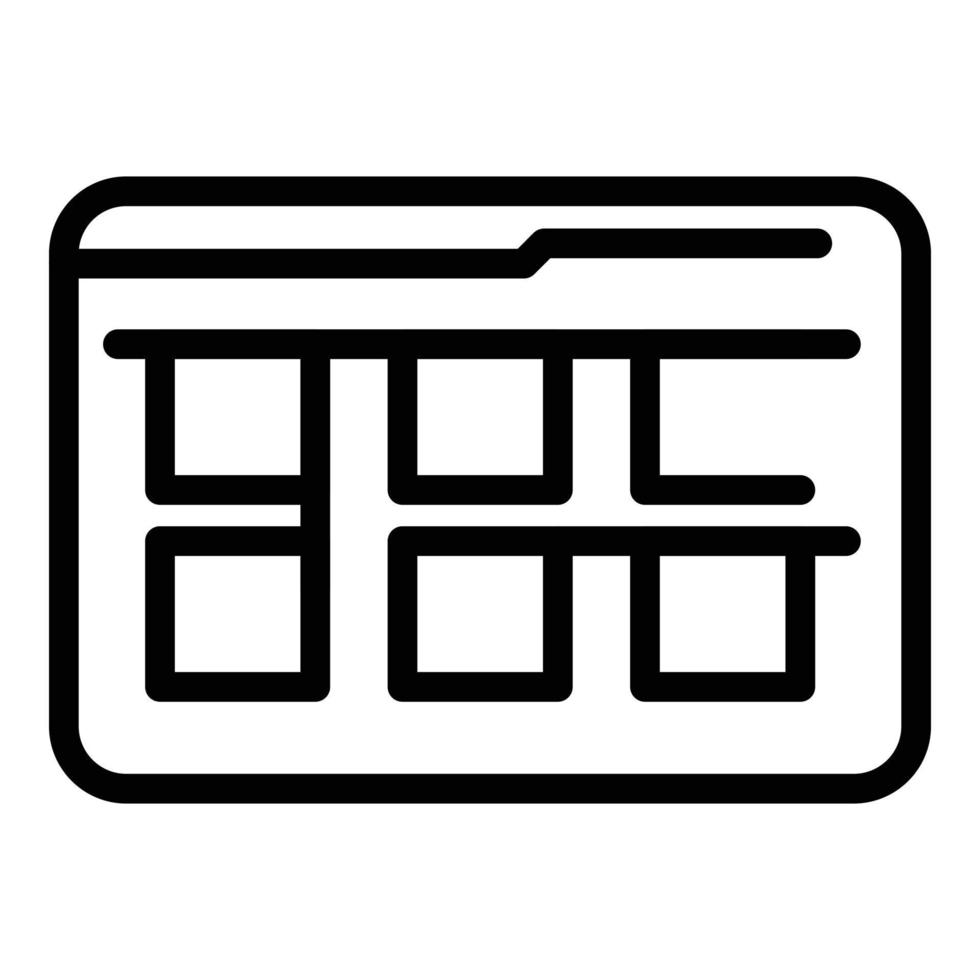 Selection interface icon, outline style vector