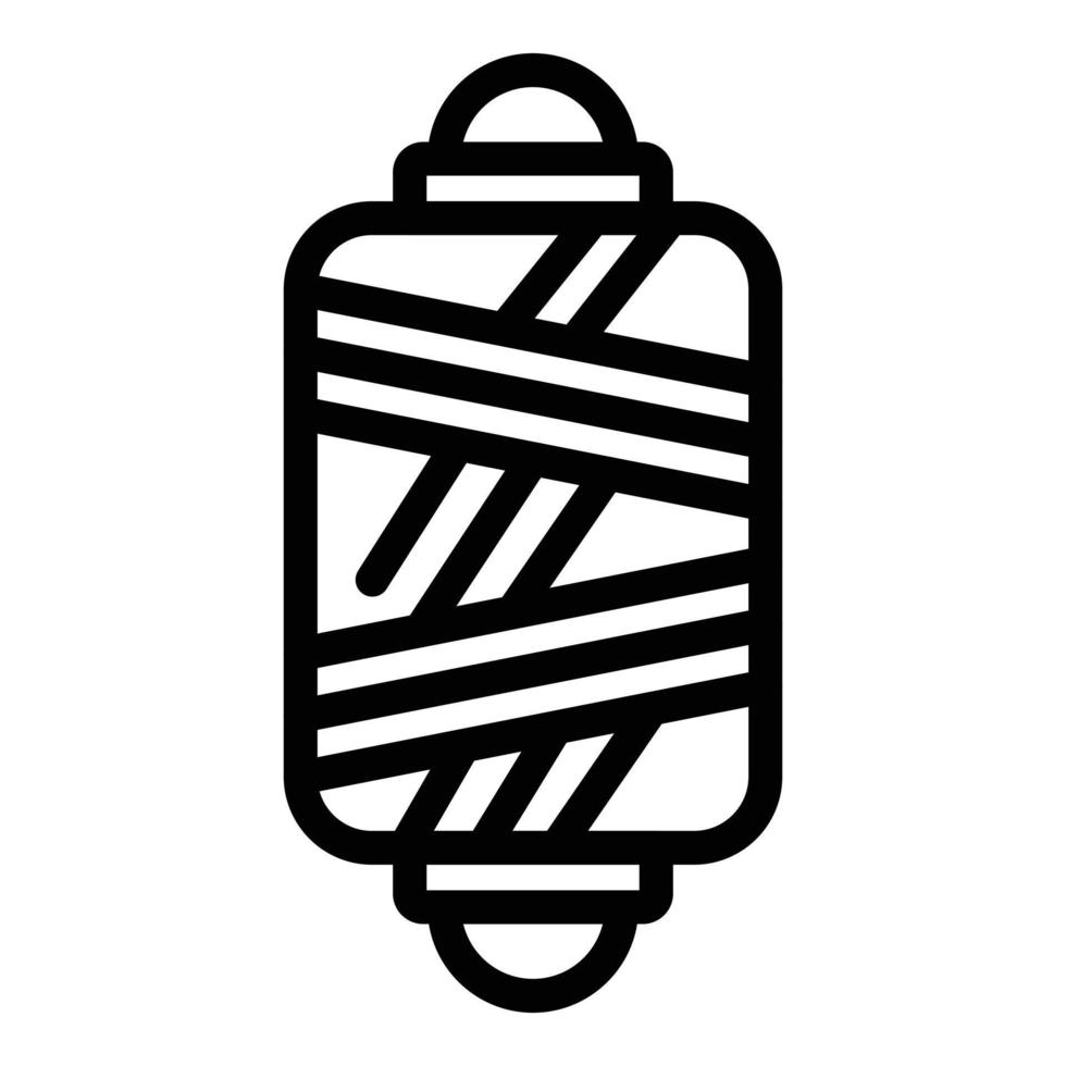 Knitting made icon, outline style vector