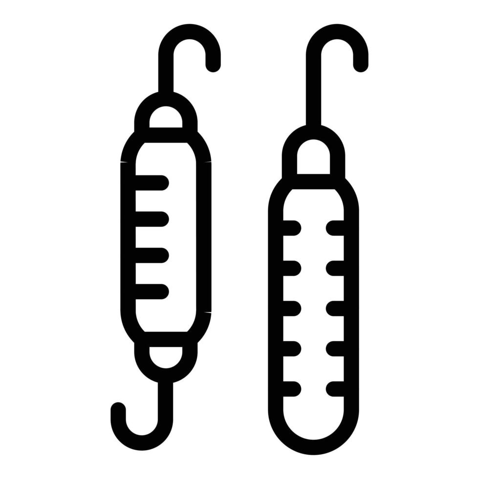 Knitting hook icon, outline style vector