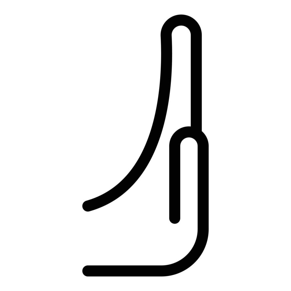 Hand gesture stop icon, outline style vector