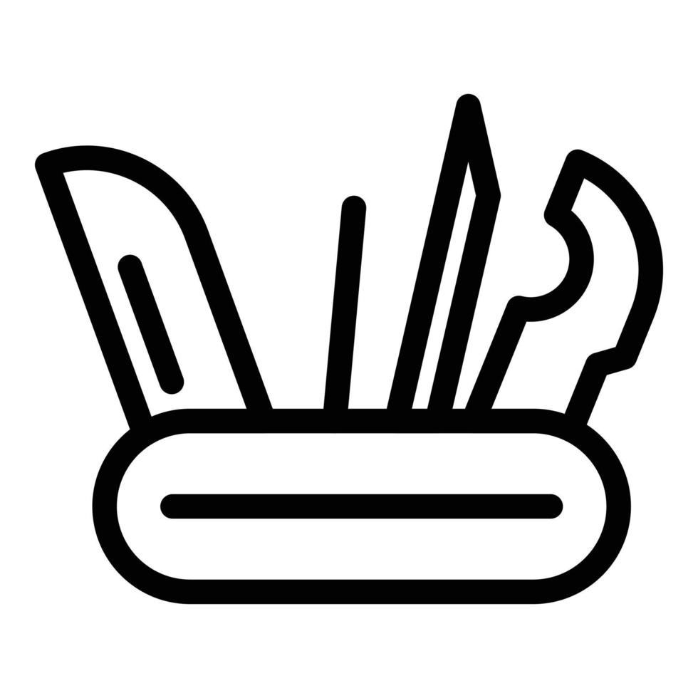 Multitool steel icon, outline style vector