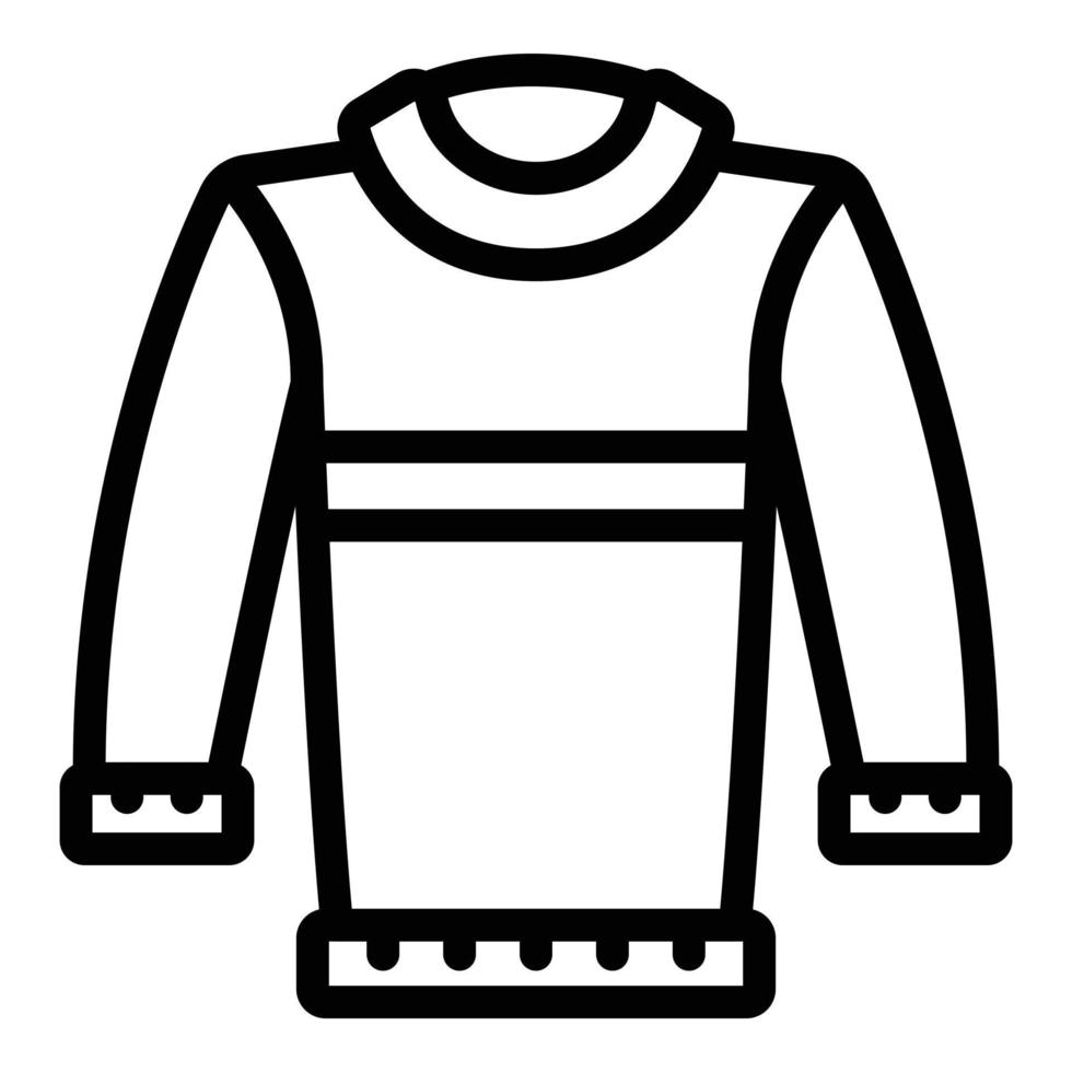 Knitting sweater icon, outline style vector