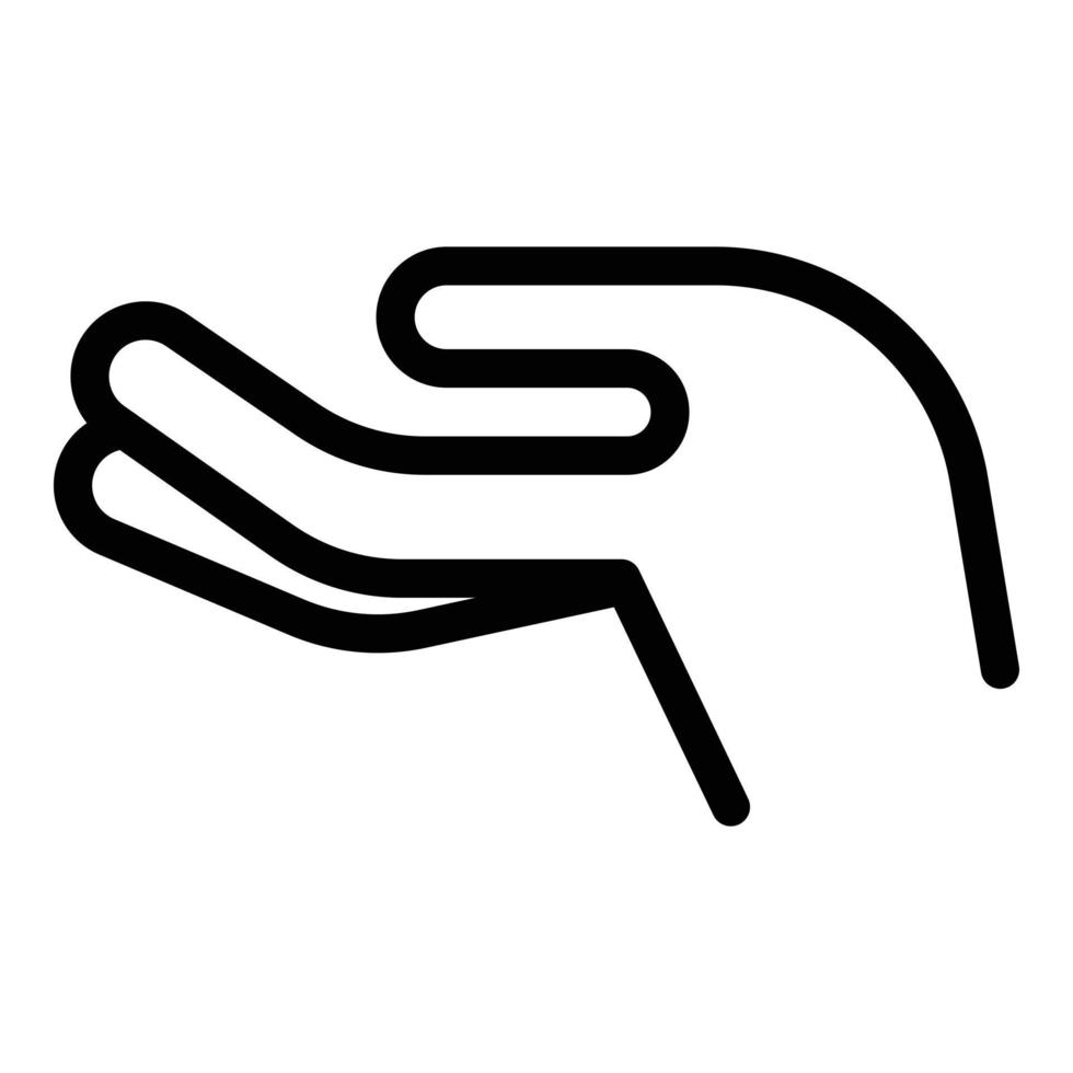 Hand gesture came icon, outline style vector