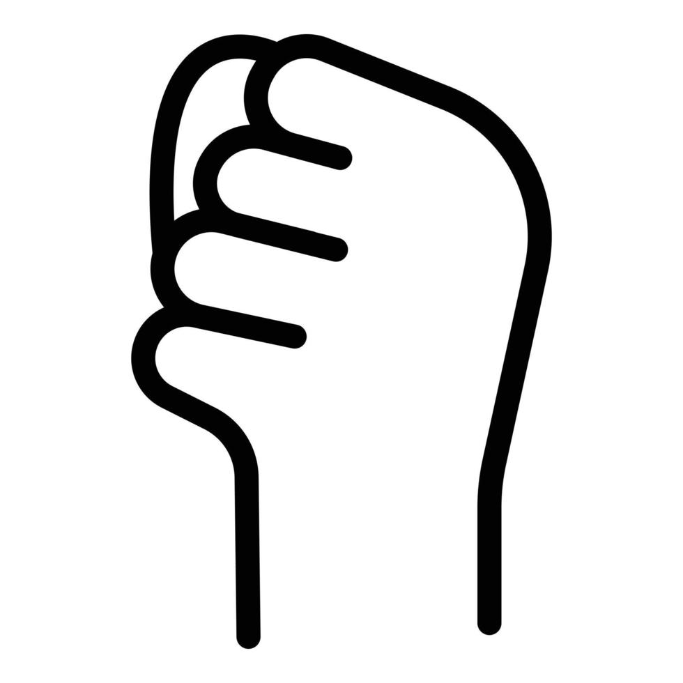 Hand gesture revolution icon, outline style vector