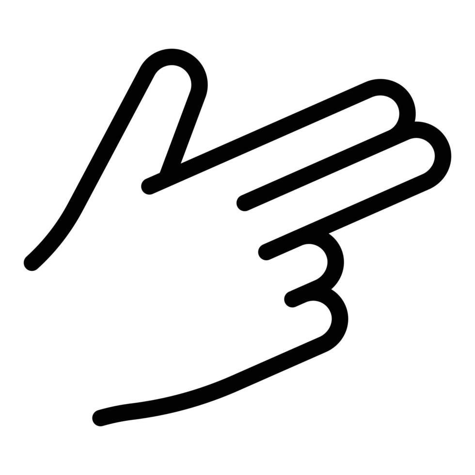 Hand gesture grab icon, outline style vector